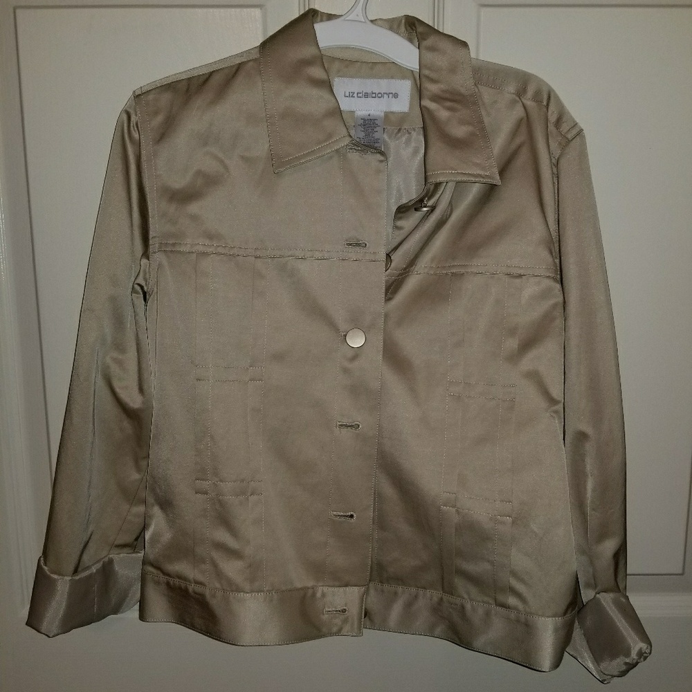 Size 4 Liz Claiborne tan jacket